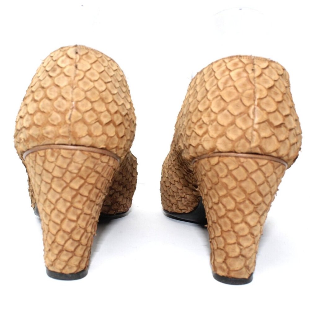 Vintage Manor Bourne For I. Magnin Co Wmens Size 10AAA Snakeskin Pumps Heels - Picture 6 of 12
